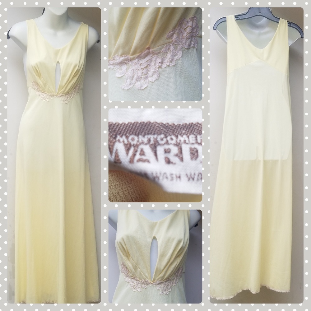 VTG 60S YELLOW NIGHT GOWN